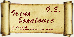 Irina Šopalović vizit kartica